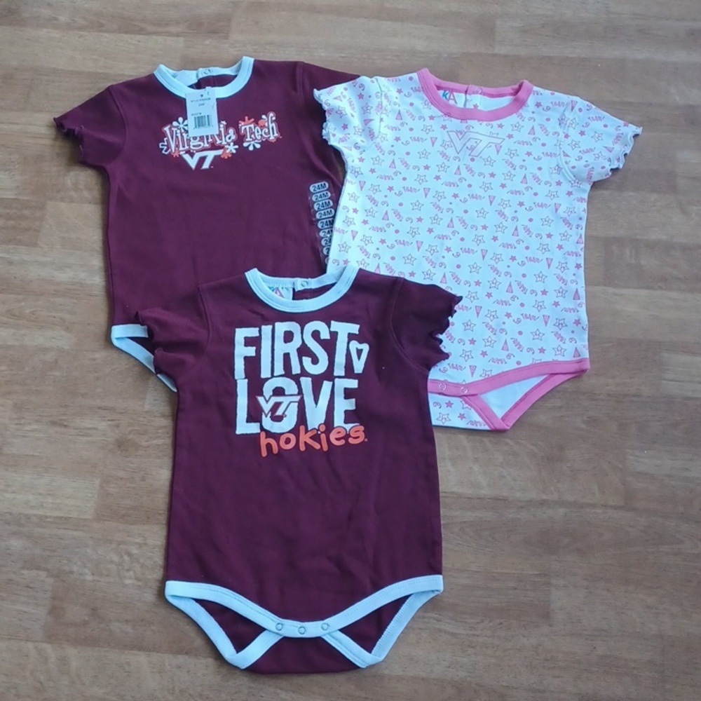 Virginia Tech bodysuits baby girl 24 months